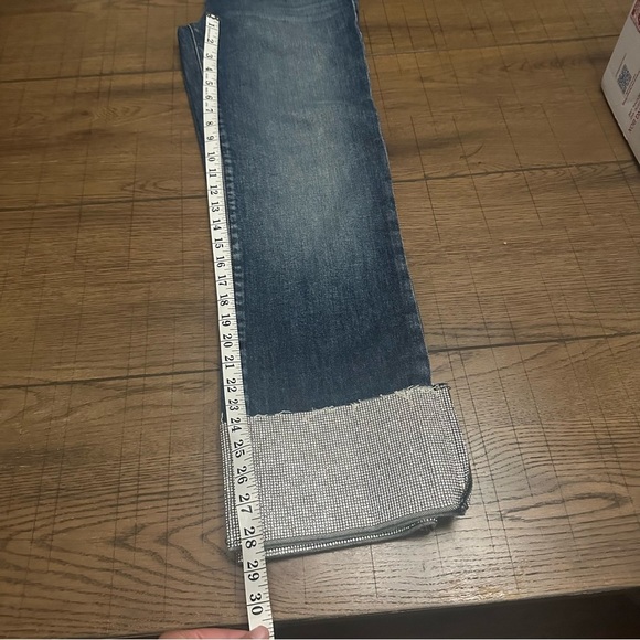 Fidelity Los Angeles Cali Straight Cuff with Rhinestones Size 26  NWT - Picture 4 of 7